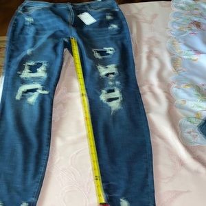 Judy blue mid ruse skinny fit denim under distress